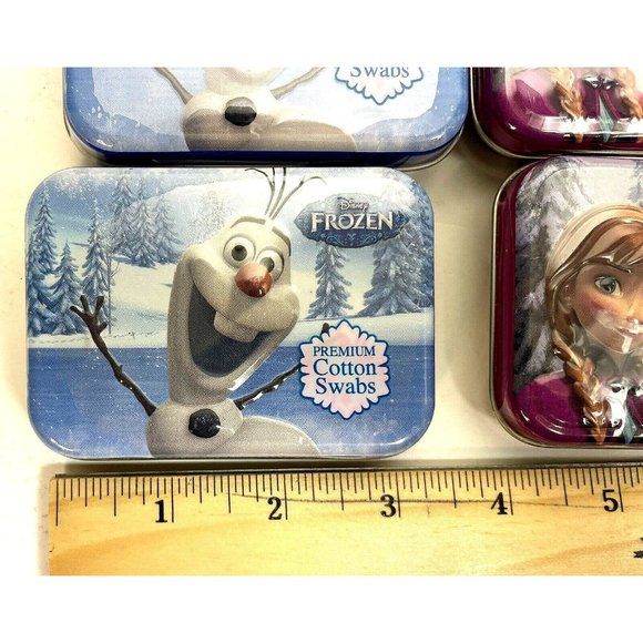 Disney Minnie Mouse Olaf Elsa & Ana Cotton Swabs Travel Tin Lot of 12 new - Picture 6 of 14